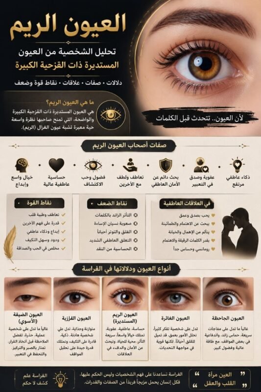 دراسة ملامح الوجه علم الفراسة |فراسة العيون | الجزء 1 (العيون الريم)