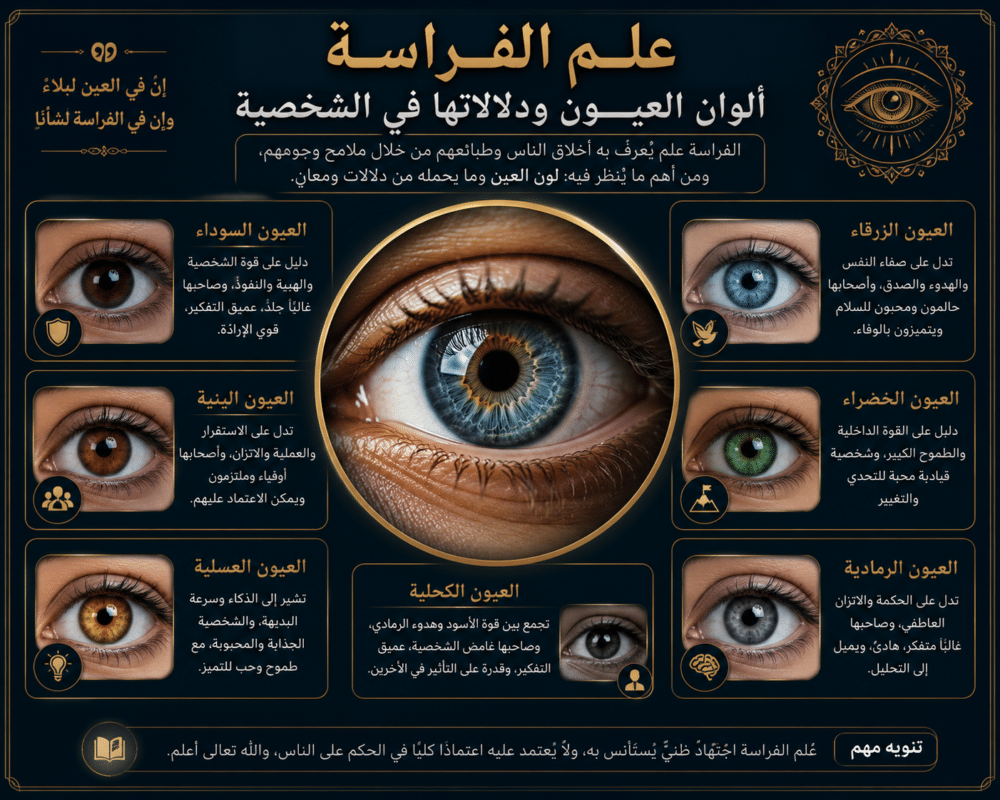 أسرار علم الفراسة: قراءة الشخصيات من ألوان العيون