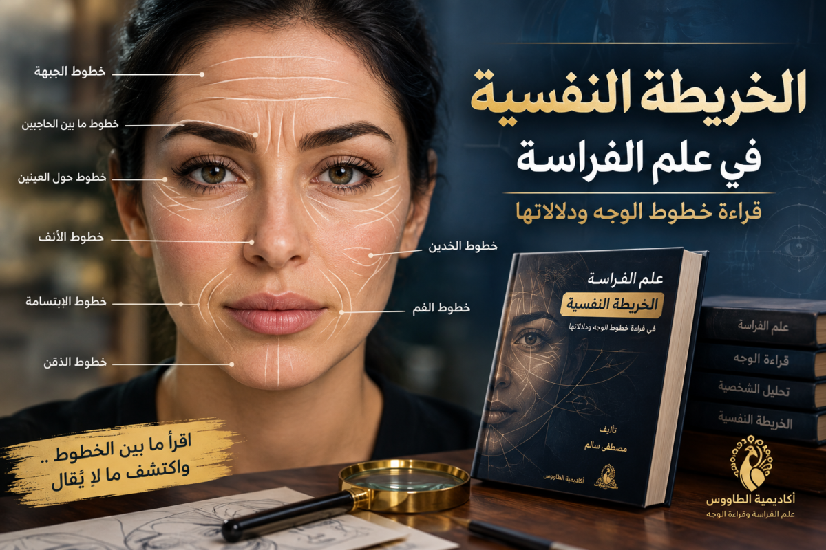 تحميل كتاب علم الفراسة الخريطة النفسية PDF | أسرار خطوط الوجه ودلالاتها